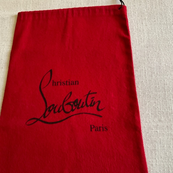 ❤️SOLD❤️Christian Louboutin Red Dust Bag Logo Drawstring Pouch - Picture 10 of 11